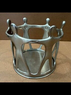 “Circle of Friends” Pewter Candle Holder